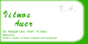 vilmos auer business card